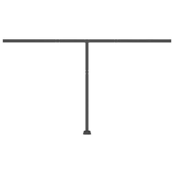vidaXL markise m. LED + vindsensor 450x300 cm automatisk antracitgrå