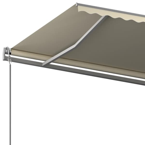vidaXL Vapaasti seisova sisäänkelattava markiisi 600x350 cm kerma