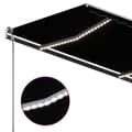 Miniatyrbild 6 av 11: vidaXL Markis med LED manuellt infällbar 450x350 cm antracit
