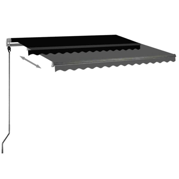 vidaXL Automatisk markise med LED og vindsensor 300x250 cm antrasitt