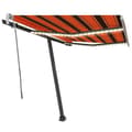 Miniatyrbillede 2 af 11: vidaXL markise m. LED-lys 300x250 cm manuel betjening orange og brun
