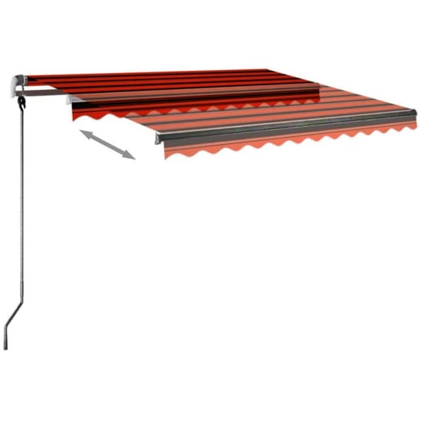 vidaXL Vapaasti seisova sisäänkelattava markiisi 350x250cm orans.rusk.