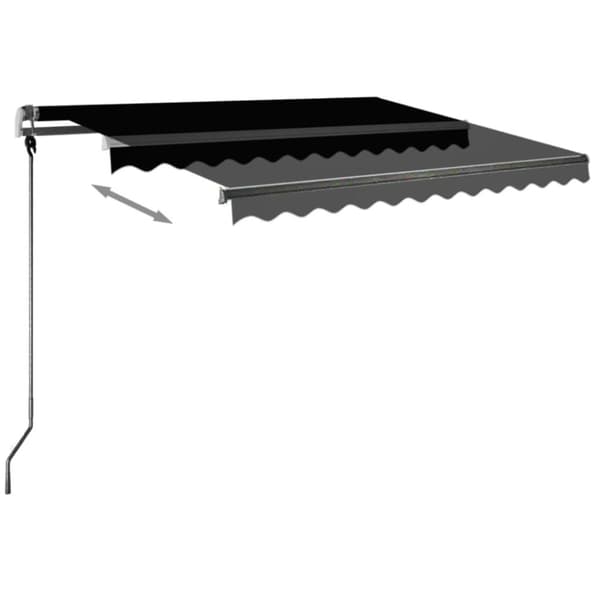 vidaXL Vapaasti seisova sisäänkelattava markiisi 350x250cm antrasiitti