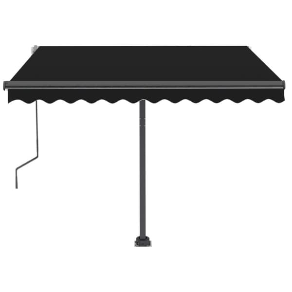 vidaXL Vapaasti seisova sisäänkelattava markiisi 350x250cm antrasiitti