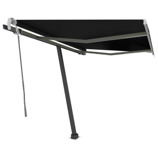 vidaXL Vapaasti seisova sisäänkelattava markiisi 350x250cm antrasiitti