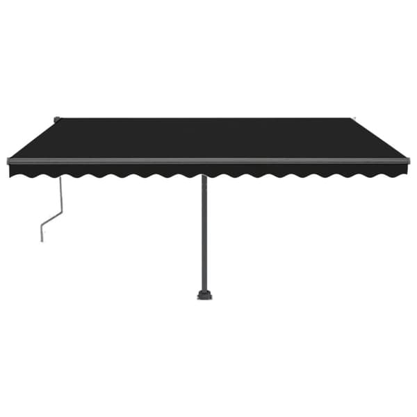 vidaXL Vapaasti seisova sisäänkelattava markiisi 450x350cm antrasiitti