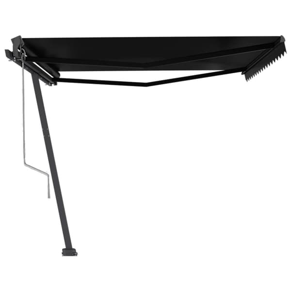 vidaXL Vapaasti seisova sisäänkelattava markiisi 450x350cm antrasiitti