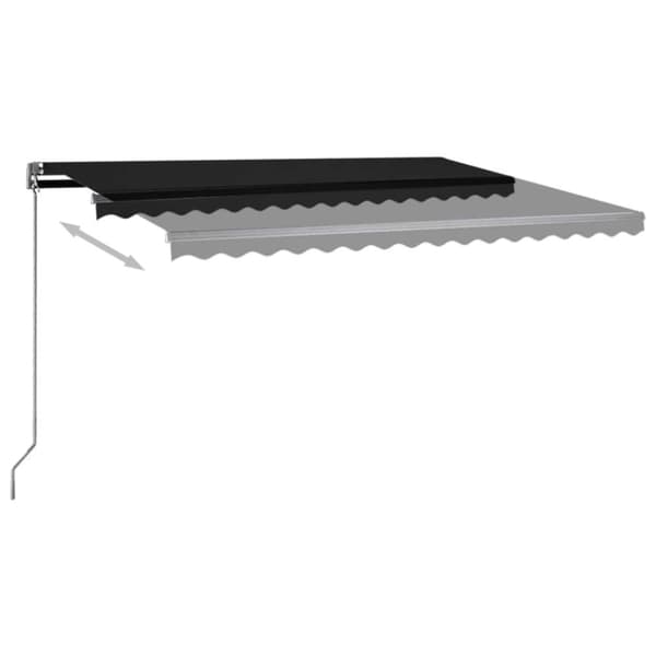 vidaXL Vapaasti seisova sisäänkelattava markiisi 450x350cm antrasiitti