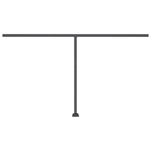 vidaXL Vapaasti seisova sisäänkelattava markiisi 450x350cm antrasiitti