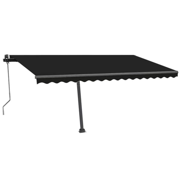 vidaXL Vapaasti seisova sisäänkelattava markiisi 450x350cm antrasiitti