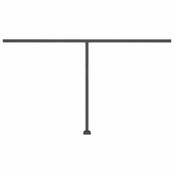 vidaXL Manuaalisesti sisäänkelattava markiisi LEDillä 400x350 cm kerma