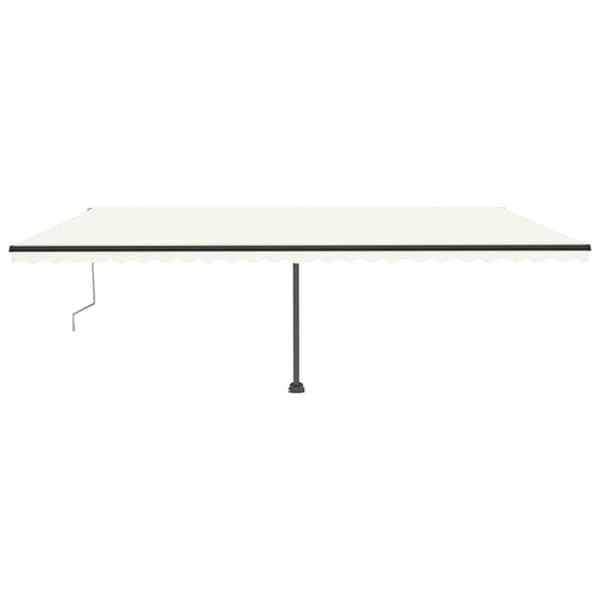vidaXL Frittstående automatisk markise 600x350 cm kremhvit