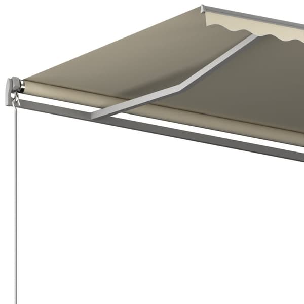 vidaXL Frittstående automatisk markise 600x350 cm kremhvit