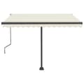 Miniatyrbilde 4 av 11: vidaXL Frittstående automatisk markise 350x250 cm kremhvit