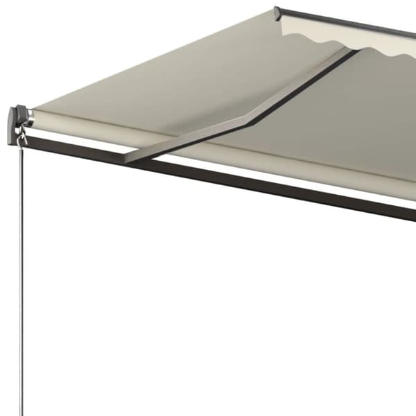 vidaXL Frittstående automatisk markise 350x250 cm kremhvit