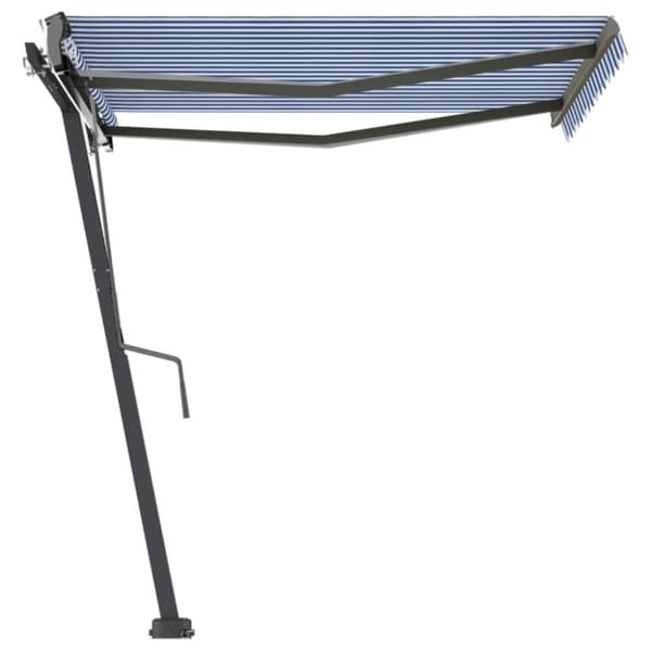 vidaXL Frittstående automatisk markise 350x250 cm blå og hvit