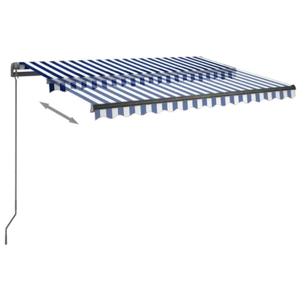vidaXL Frittstående automatisk markise 350x250 cm blå og hvit