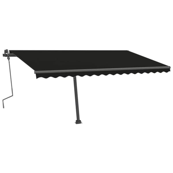 vidaXL Fristående markis manuell 400x300 cm antracit