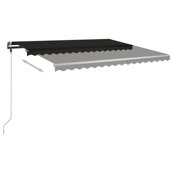 vidaXL Fristående markis manuell 400x300 cm antracit