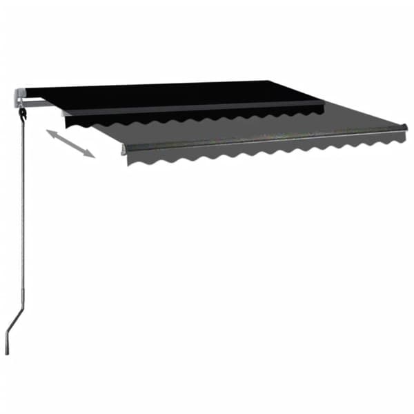 vidaXL Frittstående automatisk markise 350x250 cm antrasitt