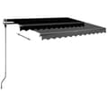 Miniatyrbilde 4 av 11: vidaXL Frittstående manuell uttrekkbar markise 350x250 cm antrasitt