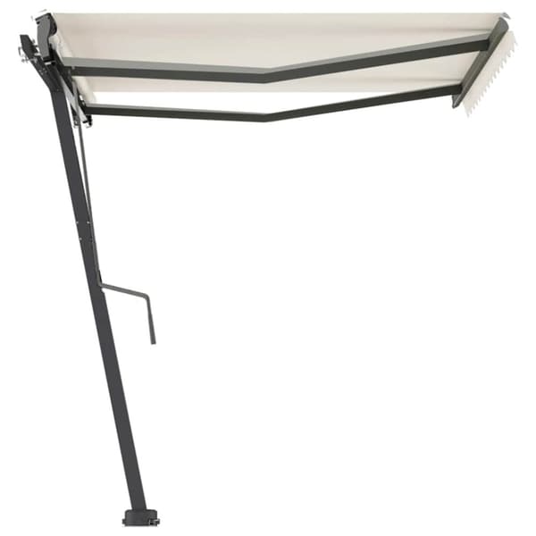 vidaXL Frittstående automatisk markise 300x250 cm kremhvit