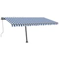 Miniatyrbilde 3 av 11: vidaXL Frittstående automatisk markise 400x300 cm blå/hvit