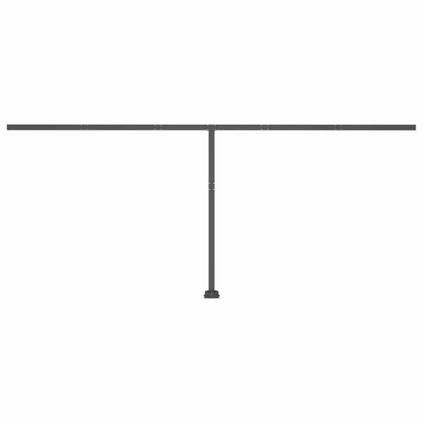 vidaXL Manuell uttrekkbar markise med LED 600x300 cm antrasitt