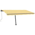 Miniatyrbilde 4 av 11: vidaXL Frittstående automatisk markise 450x300 cm gul/hvit