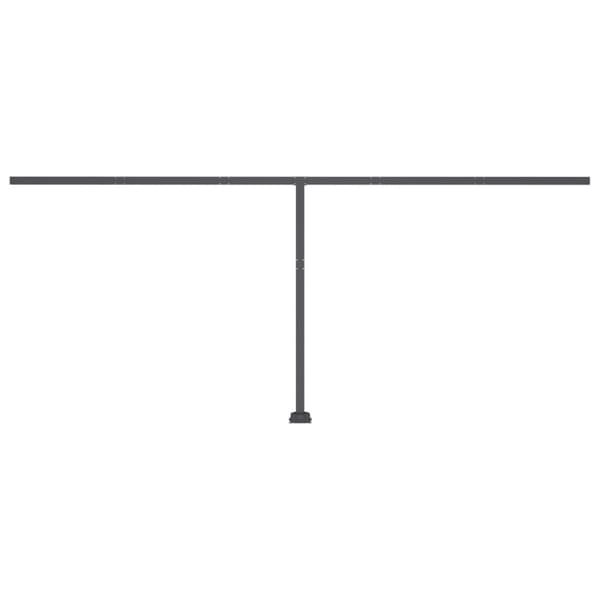 vidaXL Manuell uttrekkbar markise med LED 600x350 cm kremhvit