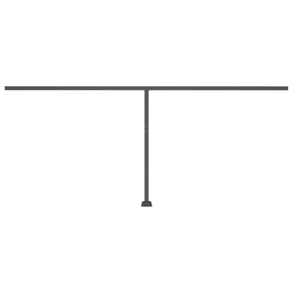 vidaXL Frittstående manuell uttrekkbar markise 500x350 cm gul/hvit
