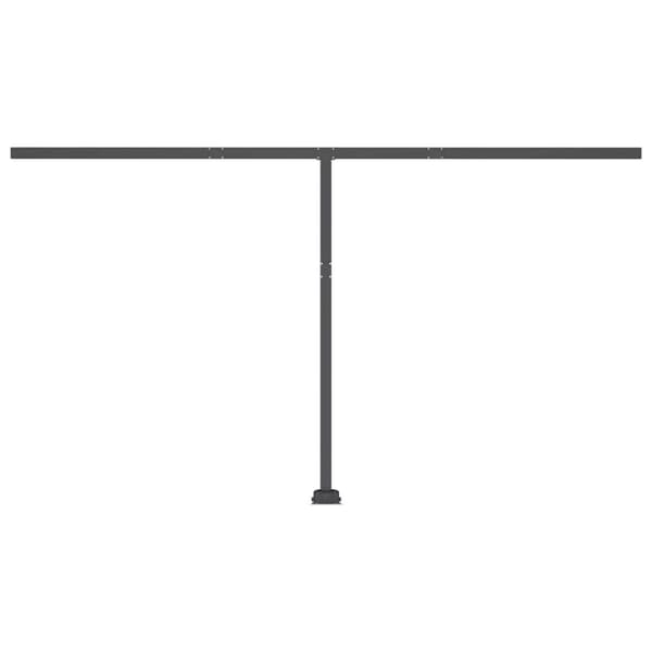 vidaXL Manuell uttrekkbar markise med LED 400x300 cm gul og hvit