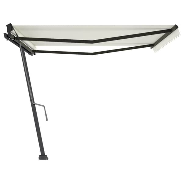vidaXL Markis manuellt infällbar fristående 400x350 cm gräddvit