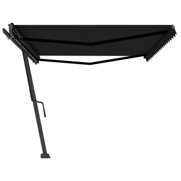 vidaXL Frittstående manuell uttrekkbar markise 500x350 cm antrasitt