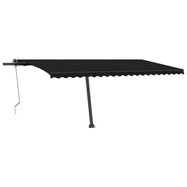 vidaXL Automatisk markise med vindsensor og LED 500x350 cm antrasitt