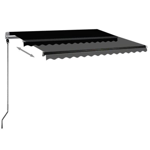 vidaXL Vapaasti seisova sisäänkelattava markiisi 300x250cm antrasiitti