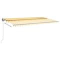 Miniatyrbillede 6 af 11: vidaXL markise m. LED-lys 600x350 cm manuel betjening gul og hvid