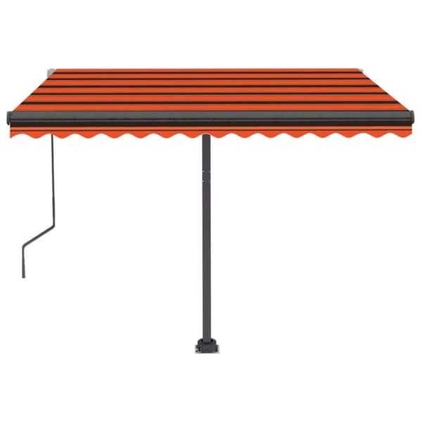 vidaXL Frittstående automatisk markise 350x250 cm oransje/brun