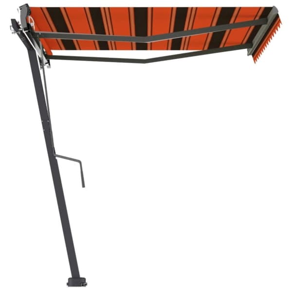 vidaXL Frittstående automatisk markise 350x250 cm oransje/brun