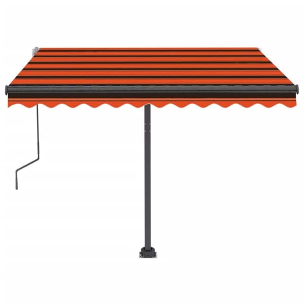 vidaXL Fristående markis manuell 300x250 cm orange/brun