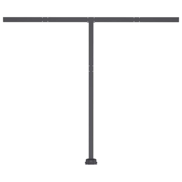 vidaXL Manuell uttrekkbar markise med LED 300x250 cm blå og hvit