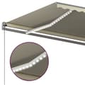 Miniatyrbilde 6 av 11: vidaXL Automatisk markise med vindsensor og LED 400x300 cm kremhvit