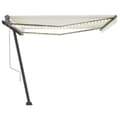Miniatyrbilde 2 av 11: vidaXL Automatisk markise med vindsensor og LED 400x300 cm kremhvit
