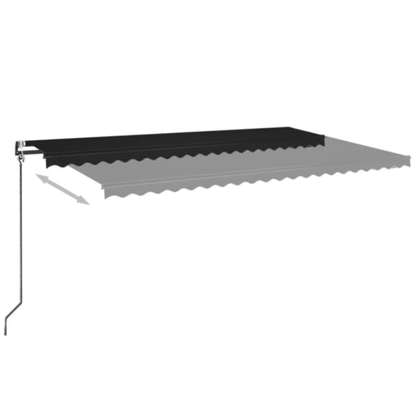 vidaXL markise 500x350 cm automatisk betjening antracitgrå