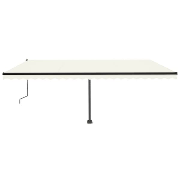 vidaXL fritstående markise 500x350 cm automatisk betjening cremefarvet