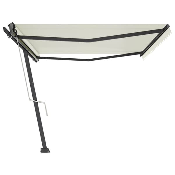 vidaXL fritstående markise 500x350 cm automatisk betjening cremefarvet