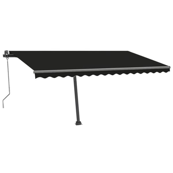 vidaXL Frittstående automatisk markise 400x300 cm antrasitt