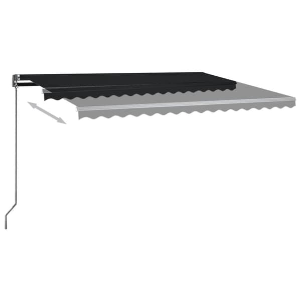 vidaXL Frittstående automatisk markise 400x300 cm antrasitt