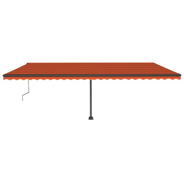 vidaXL Frittstående automatisk markise 600x300 cm oransje/brun