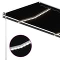 Miniatyrbilde 6 av 11: vidaXL Manuell uttrekkbar markise med LED 400x300 cm antrasitt